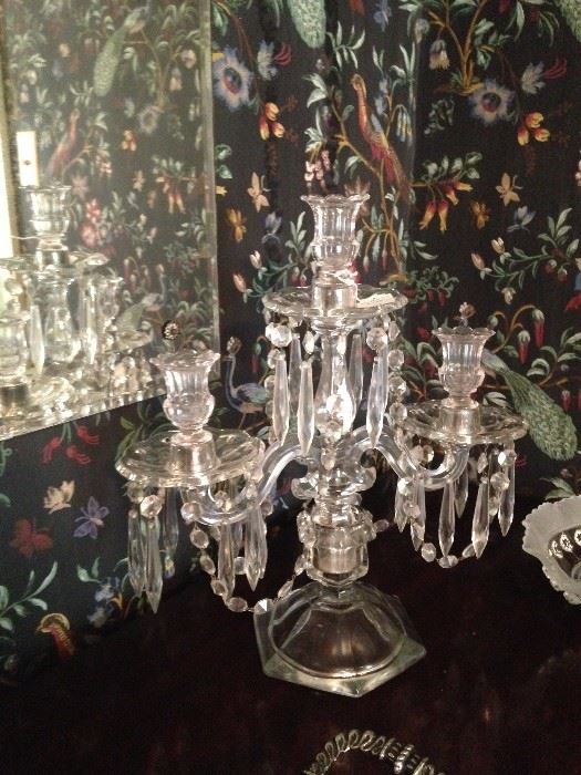 One of two matching candelabras