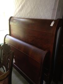 Antique full sleigh bed with headboard/footboard