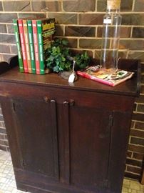 Antique wash stand/storage cabinet