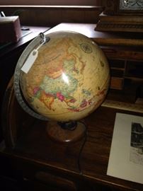 Beautifully colored vintage globe