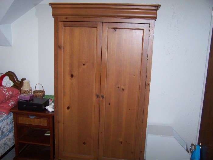 PINE ARMOIRE & NIGHT STAND