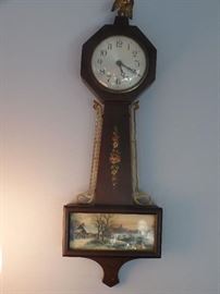Banjo Style Wall Clock-very collectible