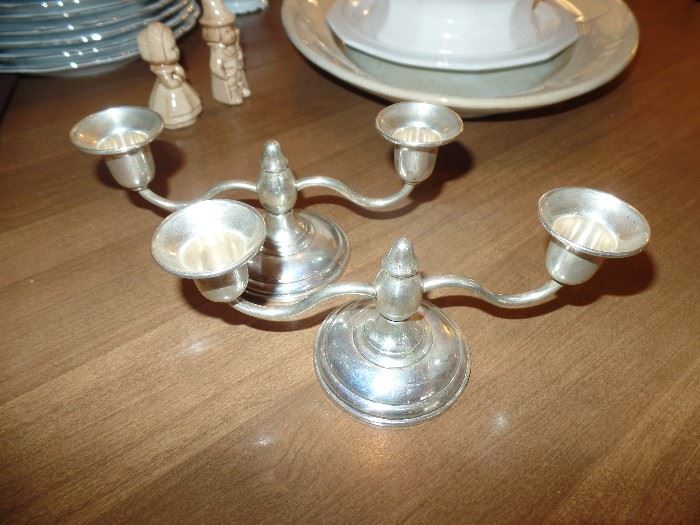 Sterling arm  candle sticks