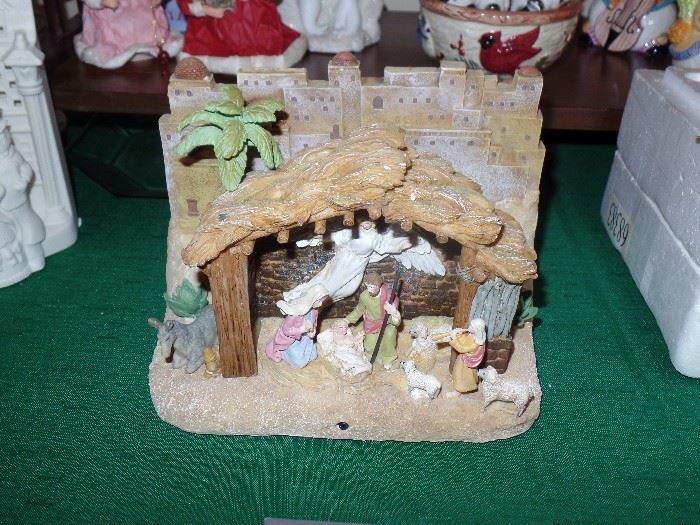 Manger and nativity set