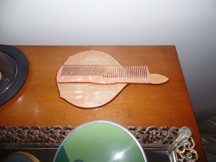 Vintage Comb and Mirror