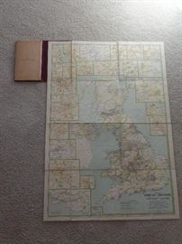 1926 Midland Bank Limited fold out map book of London, Great Britain and Northern Ireland. Super Condition