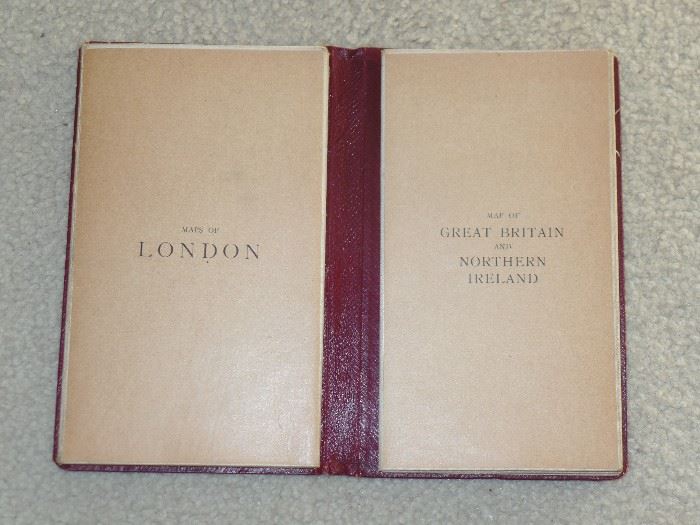 1926 Midland Bank Limited fold out map book of London, Great Britain and Northern Ireland 