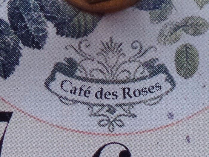 Cafe des Roses brass wall clock