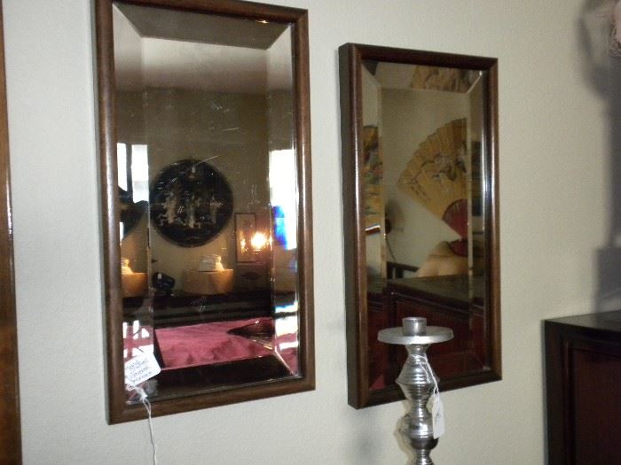 ANTIQUE HAND CRAFTED BEVELED MIRRORS CIRCA 1900