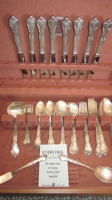 EASTERLING"S  "AMERICAN CLASSIC" STERLING FOR 8 PLUS SERVING PIECES