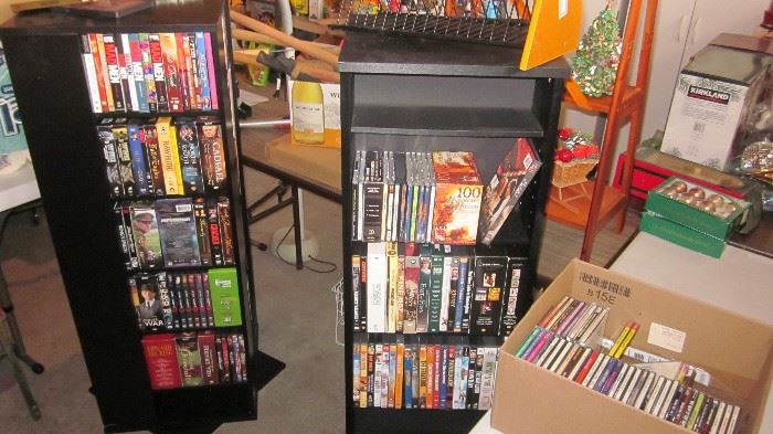 LARGE SELECTION OF VINTAGE MOVIES, TV SHOWS & MUSIC ON DVD'S & CD'S