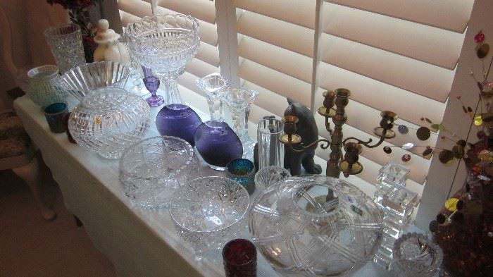 LEAD CRYSTAL VASES, CANDLESTICKS & MORE