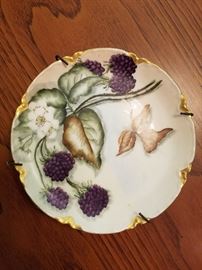 Rare Antique Haviland, France, Blackberry Pattern Decorative Plate $75
