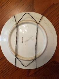 Back of Rare Bavarian Forget-Me-Nots Plate by artist M. Campbell. Circa 1915