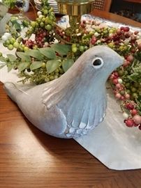 Concrete Cement Mourning Dove Bird Sculpture by Isabel Bloom $95