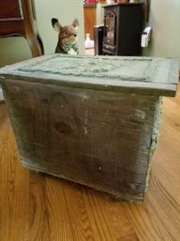 Back of Log Hod, Wood Back and Interior. Brass Relief over Wood Top, Sides and Front. $150