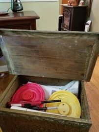 Antique Log Hod Lift Top and Interior