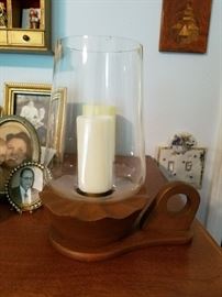 Hard Rock Maple Hand Held Candlestick Holder $25