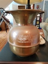 Vintage Union Pacific Weighted Brass Spittoon. 10” Tall x 9” Wide $60
