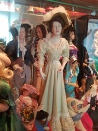 Original Designs by Gebruder Beerli. English Edwardian, Victorian and Anglo Saxon Attired Porcelain Dolls from England. $200 each.