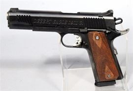 Magnum Research Dessert Eagle 1911 Full Size G Pistol, .45 Auto, SN# G011404, Double-Diamond Checkered Wood Grips, Hard Case and Paperwork
