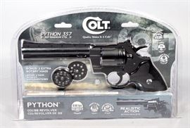 Colt Python .357 Magnum CO2 BB Revolver, .177 BB, 10-Round Capacity, 2 Extra Rotary Mags, New, & Airsoft Ammo-2000 Rds Glow in Dark, & 1000 Rds .6mm