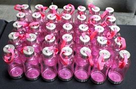 32 Oz Pink Plastic Wide Mouth Water Bottles, Qty 35, New Old Stock