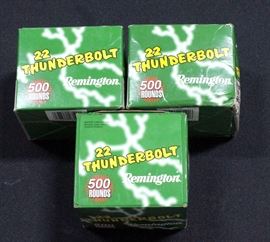 Remington .22lr 40 Grain Rimfire Ammunition, 3 Boxes Of 500 Rounds = 1500 Rounds, Local Pick Up Only