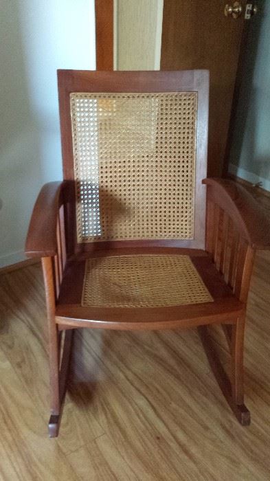 cane back rocking chair