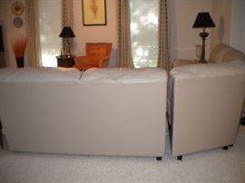 Sleeper/recliner leather sectional