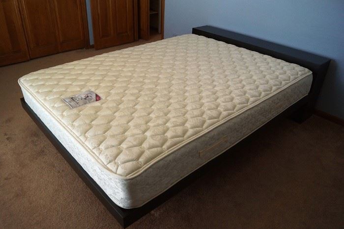 Mattress and black contemporary bedframe