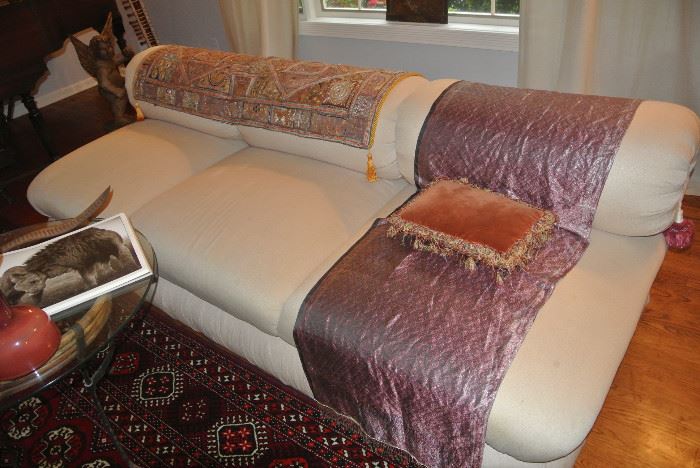 Modern sofa and ottoman