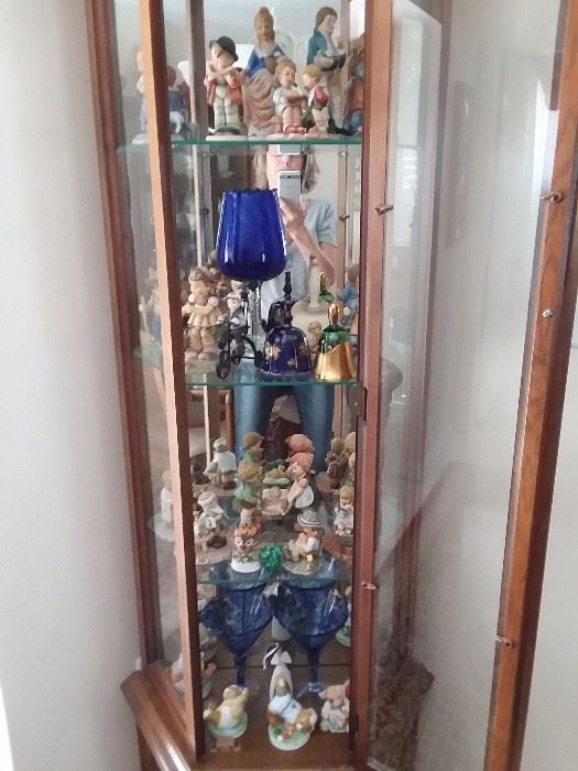 CABINET FULL OF GOEBELS AND SIMILAR COLLECTIBLES