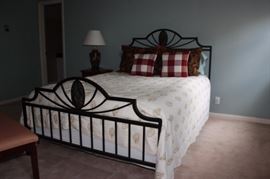 Queen wrought iron bed