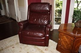 Leather recliner