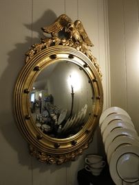 Beautiful Antique Federal Convex Mirror