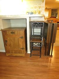 Kenmore Miniature Refrigerator/Freezer, TV Tray Set and Accent Stands