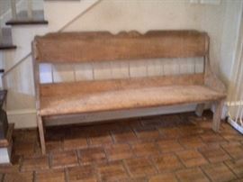 Antique Primitive Pine Bench