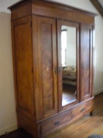 Wardrobe(3pieces-comes apart) with Mirror with Mother of Pearl inlay