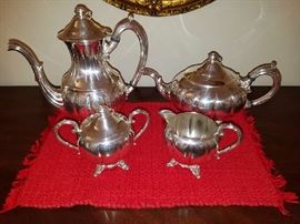 English Silver Plate Tea & Coffee Service