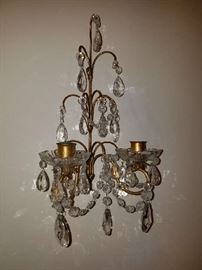 Vintage Crystal Wall Sconce