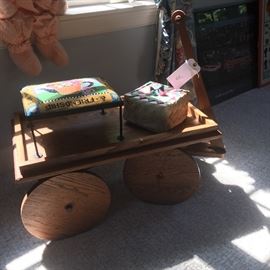 Children's wooden wagon