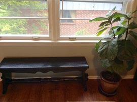 Black Painted Bench