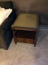 Pair of leather Top end Tables