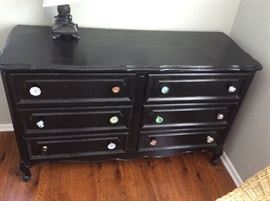 Chabby Chic Painted Chest with fun Handles