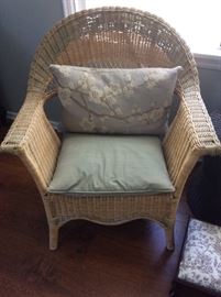 Detail of wicker chair