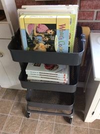 Gray Metal Storage Cart/Shelf