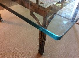 Detail of Brass Bamboo Style leg