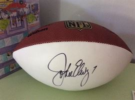 Signed Football, by John Elroy, Authentic. GREAT FIND!