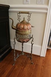 Persian or  Moroccan  Antique Tea Kettle with Burner on stand